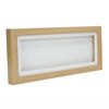 Oak Effect 3D 1" Cube Range Deep Box Shadow Frame Memory Box Display Case Medals Panoramic-20x8 inch-White Mount