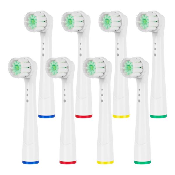 Linkidea Replacement Electric Toothbrush Head 8 Pack Soft Power Toothbrush Head Replacement Brush Head Refill Compatible with Oral B Smart 1500, Pro 3000/1000, Brown DB4010