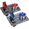 DC12V Racing Car Ignition Switch Panel Carbon Fiber Rocking Switch+ Engine Start Push Button with Red Indicator Light