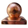 5.5" x 5.5" Solid Copper Ball Post Cap for True/Actual Wooden Posts (Will NOT Work with True 6" x 6" Posts)