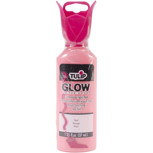 Tulip 1.25oz 3D Fabric Paint Red Glow