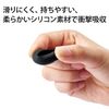 Elecom AT-SCWTBK AirTag Accessory Silicone Case with Double Sided Tape Black