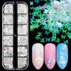 Iridescent Mermaid Flakes Nail Glitter, CHANGAR Holographic Nail Sequins Colorful Flakes Nail Art Sticker Decals Decoration for Face Body Eyes