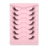 GMAGICTOBO False Eyelashes Natural Cat Eye Half Lashes Fluffy Wispy Clear Band 3D Faux Mink Lashes Pack Soft Strips Fake Eyelashes 7 Pairs
