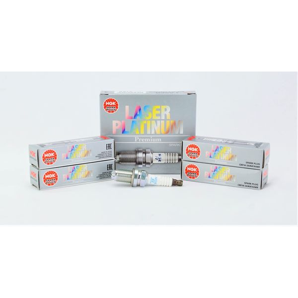 NGK 3199 Laser Platinum Spark Plugs BKR6EQUP (4 Pack)