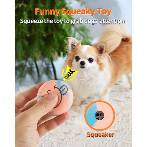SCHITEC Squeaky Dog Toys, [6 Pack] Interactive Latex Rubber Squeak Ball Toy, Soft Fetch Play Balls for Puppy Small Dogs