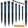 SAPLIZE High Performance Golf Rubber Grips, High Shock Absorption, Non Slip, 8 Grips, Medium, Blue