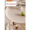 Mobile Round End Table with Wheels 2-Tier Side Cabinet Storage Rack shelf Orange