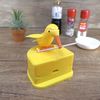 TW-133 Toothpick Case, Small Bird, Feather Spread Type, Yellow, Toothpick Holder, Toothpick Case, One Push, Storage, Cute