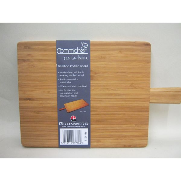 New Grunwerg Commichef Bamboo Paddle Board 46cm x 23cm