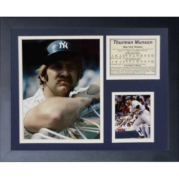 Legends Never Die "Thurman Munson Framed Photo Collage, 11 x 14-Inch (11116U)