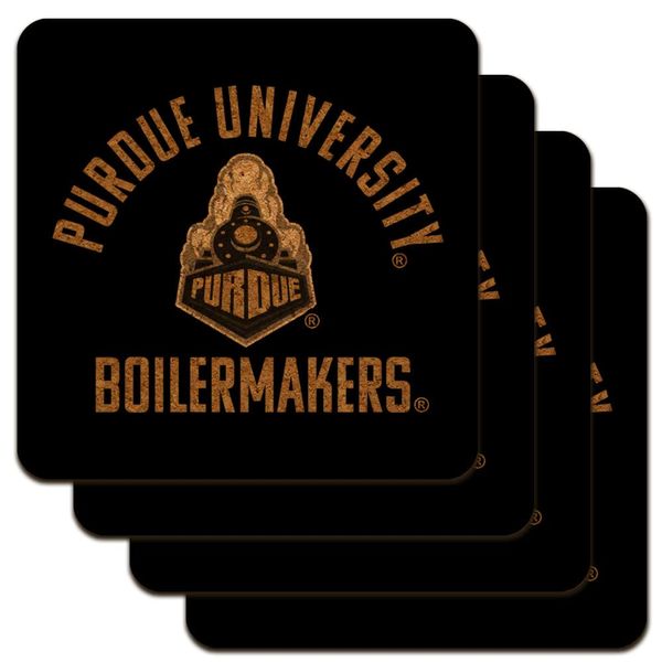 Purdue Boilermakers Low Profile Novelty Cork Coaster Set
