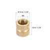 TOP-VIGOR 15Pcs Threaded Insert Knurled Nuts, M8 x 10mm x 10mm OD Brass Female Thread Knurled Nuts, Embedment Nut Insert for 3D Printer