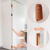 Door Pinch Guard,Slam Stoppers,Soft Stopper Hinge,Hanging Rubber Wedge,Brown,2PCS