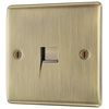 BG Electrical Single Telephone Master Socket, Antique Brass