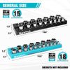 DURATECH 2PCS 1/2" Drive Magnetic Socket Organizer Set Socket Holders SAE&Metric