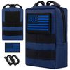 bvya Tactical Molle Pouch Multi-Purpose Compact Waist Pack Water-Resistant Small Utility EDC Pouch with Flag Patch for Molle Backpack