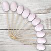 Plastic Hollow Eggs On Sticks White Easter Eggs to Decorate for Children - 10 Easter Crafts Hollow Eggs & Sticks for Easter Decorations Great for Marbling