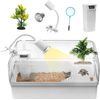 Turtle Tank Aquarium with Hideout, UV Basking Platform Light, Water Filter, Fish