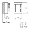 Surface-Mounted Small Distribution/Fuse Box/Distribution Box Surface-Mounted IP40 2,4,6,8,12,16,24,36 Module, 1,2,3-row with DIN Rail + PE/N Terminals