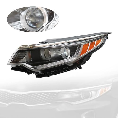FALUSHAN LED Halogen Headlight Fits K-i-a Optima 2016 2017 2018 DRL Direct Replacement Plug and Play Left Driver Side and Right Passenger Side Headlight Projector Assy Assemblies (LH)