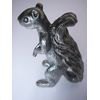 Squirrel Poker Figurine Protect Your Nuts (シルバー)