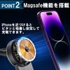 Ink Chips, 3-in-1 Folio Wireless Charger, Black, Can Charge 3 Devices Simultaneously, MagSafe Function, Fast Charging, Foldable, Adjustable Angle, Night Light, Safe Design, Magnetic Type, USB Type C