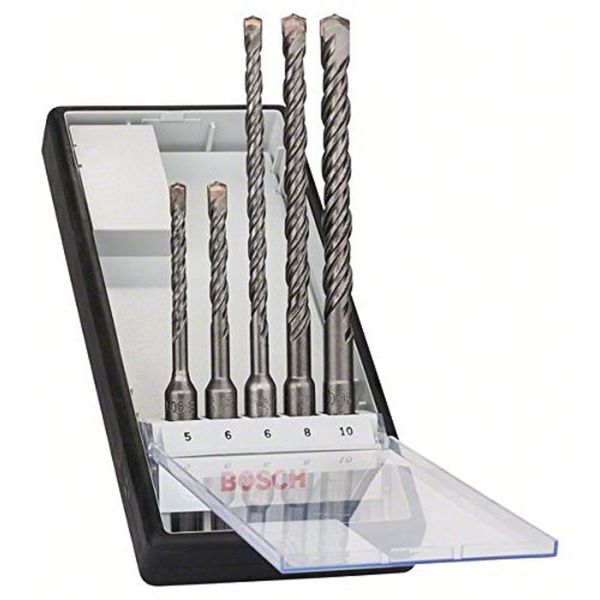 Bosch Professional 5-Piece SDS Plus-5 Robust Line Hammer Drill Bit Set (for Concrete, Accessories for Rotary Hammers)