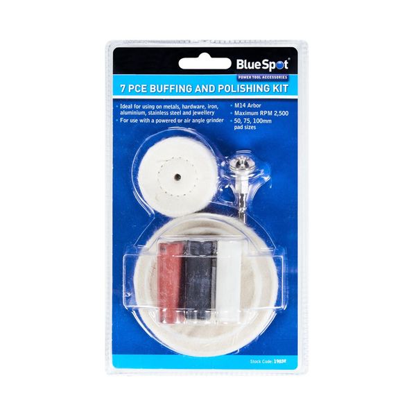 Blue Spot Tools - 7 PCE Buffing and Polishing Kit
