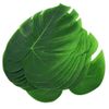 Raguso 12Pcs Artificial Palm Leaf Placemat, Monstera Leaf Table Flag Cutlery Mat Coaster, Simulation Artificial Leaf Table Protector, for Restaurant Party Kitchen