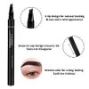 Boobeen Eyebrow Tattoo Pen Waterproof Liquid Eyebrow Pencil, Microblading Eyebrow Pen with Precision Applicator, Create Natural Eyebrow Makeup, Dark Brown