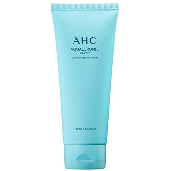 AHC Hydrating Aqualuronic Facial Cleanser Korean Skincare for Dehydrated Skin 140 ml