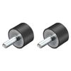 uxcell M8 Thread Rubber Mounts,Vibration Isolators,Cylindrical Shock Absorber with Studs 30 x 20mm 2pcs