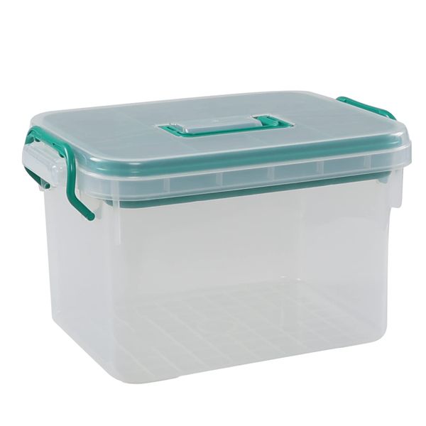 Nicesh Clear Plastic Storage Box Organizer/Medicine Box, Family Emergency Kit Storage Box