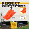 2PCS Tractor Bucket Ski Edge Tamer Skid Protector Snow Leaf Removal Orange