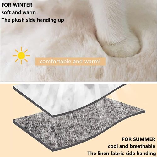 Reversible Cat Hammock for Cage Hanging, Soft Sleeping Bed for Kittens and Small Pets, Features Hardwood Spreader Bars, Portable Hammock can be Tied Between Trees or Posts (Grey+White, Medium)