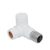 NRG White Towel Rail Corner lockshield Radiator Valve One Pair