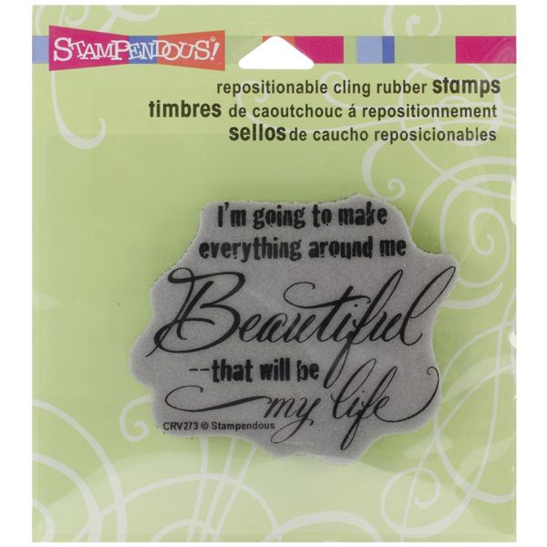 Stampendous Cling Rubber Stamp, Beautiful Life Image