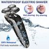 Kurener Electric Shaver Razor for Men Rechargeable 100% Waterproof Rotary for Shaving with Nose Trimmer Sideburns Trimmer Face Cleaning Brush