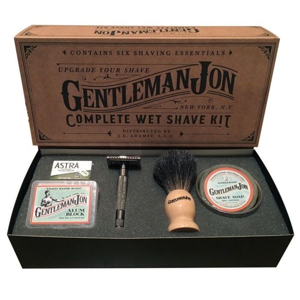 Gentleman Jon Complete Wet Shave Kit | Includes 6 Traditional Shaving Products