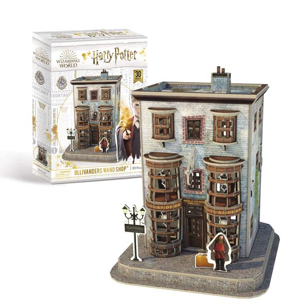 University Games 7595 Harry Potter Diagon Alley Olivanders Wand Shop 3D Puzzle, Brown