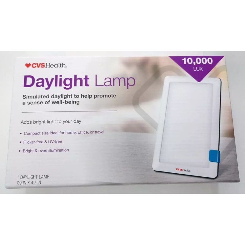 CVS Health Daylight Lamp 10,000 LUX UV-Free Portable Standing Light NIB ...