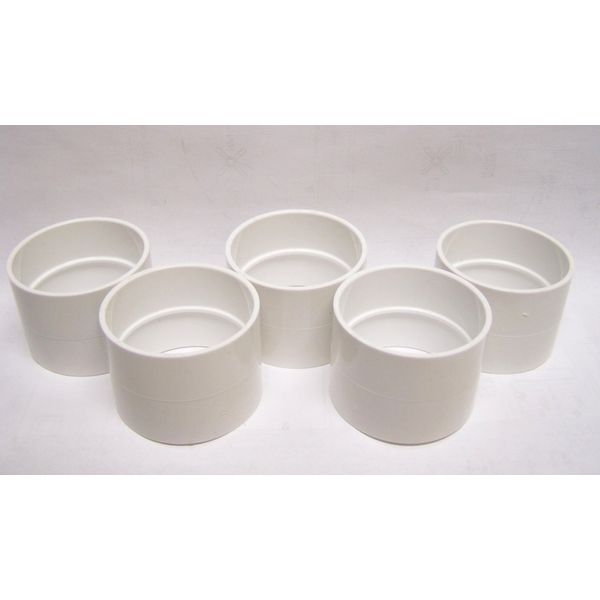 (5) Couplings 2" Central Vacuum PVC Coupling Rough-in Fitting