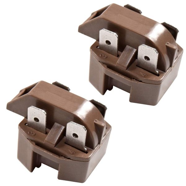 HQRP 2-Pack 4 Pin Universal Refrigerator Freezer Compressor PTC Start Relays Starter IC-4 Replacement
