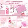Bath and Body Works Gift Set with 14 Pcs Mother's Day, Birthday Gifts and Cherry Blossoms Self Care Package, Relaxing Spa Gift Basket for Women