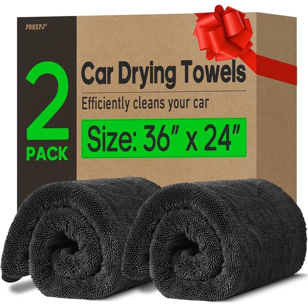 2 Pack Microfiber Towels (36"X 24") Extra Large Ultra Absorbent Drying Towel for
