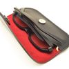 DUCT NL-289 Eyeglass Case, Thin Reading Glasses, Cowhide Smooth (Black)