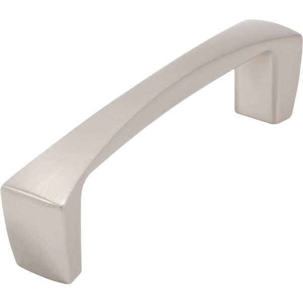 Curtiss Cabinet Pull, 96 Millimeters, Satin Nickel by Stone Harbor Hardware