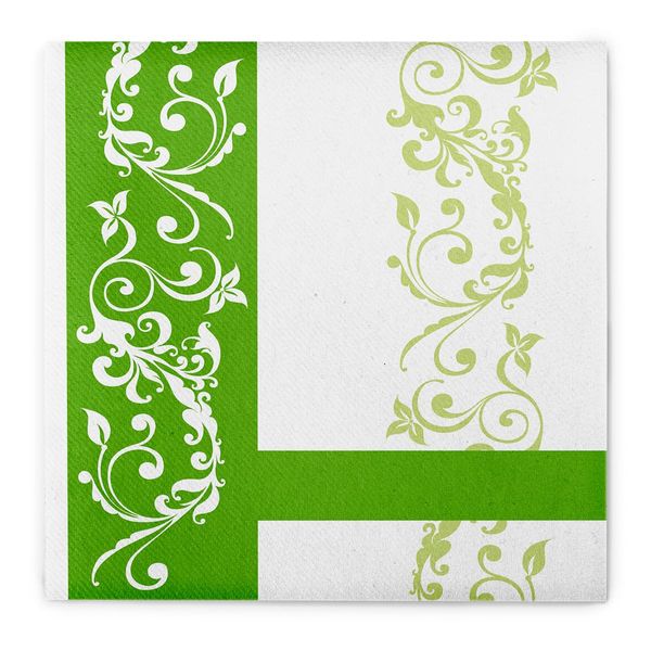 Sovie HORECA Serviette Hochzeit Linclass® Airlaid 40x40 cm Hochzeit 50 Stück grün Verlobung Ring Ornament