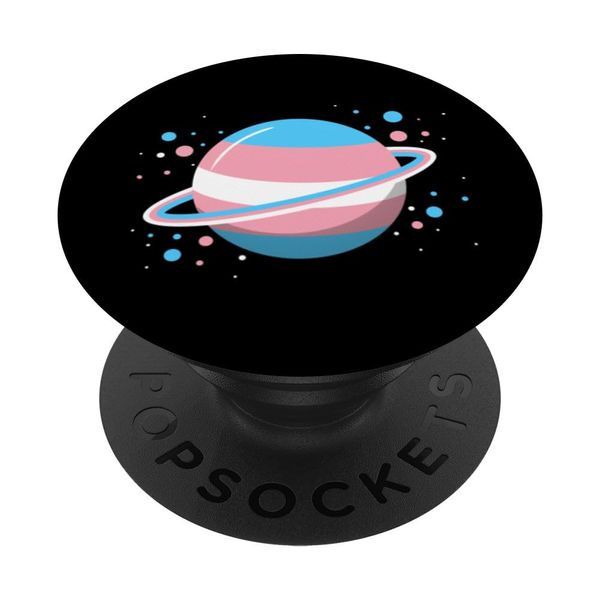 Transgender Outer Space Planet Trans Pride PopSockets Adhesive PopGrip